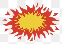 Fire png sticker, transparent background. Free public domain CC0 image.