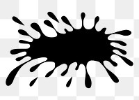 Black splash png sticker, transparent background. Free public domain CC0 image.