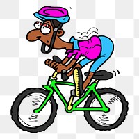 Biker png sticker, transparent background. Free public domain CC0 image.