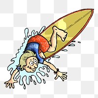 Surfboard  png clipart illustration, transparent background. Free public domain CC0 image.