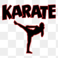 Karate png sticker, transparent background. Free public domain CC0 image.