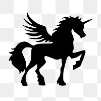 Unicorn png sticker, transparent background. Free public domain CC0 image.