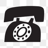 Telephone png sticker, transparent background. Free public domain CC0 image.