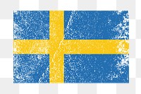 Swedish flag png sticker, transparent background. Free public domain CC0 image.