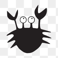 Crab png sticker, transparent background. Free public domain CC0 image.