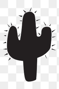 Cactus png sticker, transparent background. Free public domain CC0 image.