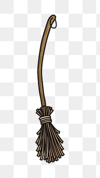 Broom  png clipart illustration, transparent background. Free public domain CC0 image.