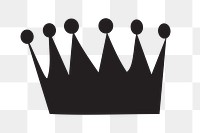 Crown png sticker, transparent background. Free public domain CC0 image.