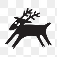 Reindeer png sticker, transparent background. Free public domain CC0 image.