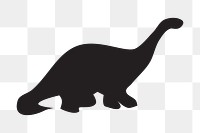 Silhouette dinosaur  png clipart illustration, transparent background. Free public domain CC0 image.