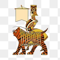 Tiger  png clipart illustration, transparent background. Free public domain CC0 image.