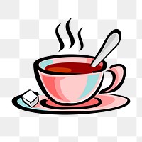 A cup of coffee png sticker, transparent background. Free public domain CC0 image.