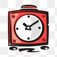 Clock png sticker, transparent background. Free public domain CC0 image.