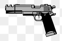 Gun png sticker, transparent background. Free public domain CC0 image.