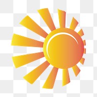 Sun png sticker, transparent background. Free public domain CC0 image.