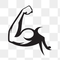 Muscle png sticker, transparent background. Free public domain CC0 image.