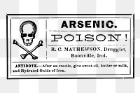 Arsenic poison! png sticker, transparent background. Free public domain CC0 image.