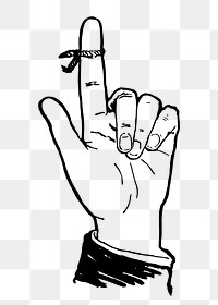 Hand  png clipart illustration, transparent background. Free public domain CC0 image.