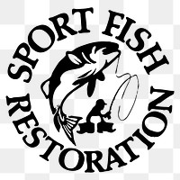 Sport fish restoration png sticker, transparent background. Free public domain CC0 image.