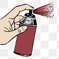 Spray png sticker, transparent background. Free public domain CC0 image.