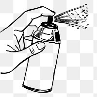 Spray png sticker, transparent background. Free public domain CC0 image.