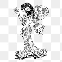 Fairy  png clipart illustration, transparent background. Free public domain CC0 image.