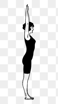 Woman  png clipart illustration, transparent background. Free public domain CC0 image.