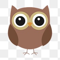 Owl  png clipart illustration, transparent background. Free public domain CC0 image.