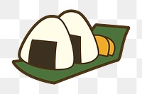 Onigiri, Japanese food  png clipart illustration, transparent background. Free public domain CC0 image.