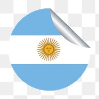 Argentina flag  png clipart illustration, transparent background. Free public domain CC0 image.