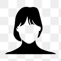 Woman silhouette  png clipart illustration, transparent background. Free public domain CC0 image.