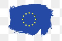 EU flag  png clipart illustration, transparent background. Free public domain CC0 image.