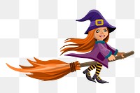 Witch png illustration, transparent background. Free public domain CC0 image.