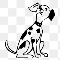 Dalmatian dog  png clipart illustration, transparent background. Free public domain CC0 image.