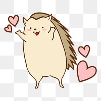 Hedgehog  png clipart illustration, transparent background. Free public domain CC0 image.