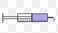 Syringe png sticker, transparent background. Free public domain CC0 image.