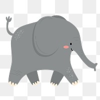 Elephant png illustration, transparent background. Free public domain CC0 image.