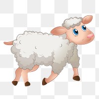 Sheep png illustration, transparent background. Free public domain CC0 image.