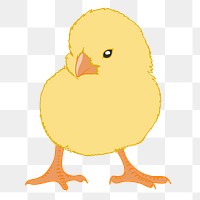 Chick png illustration, transparent background. Free public domain CC0 image.