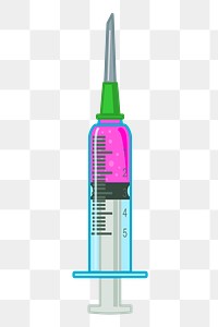 Syringe png illustration, transparent background. Free public domain CC0 image.