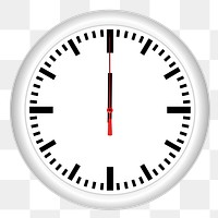 Wall clock png illustration, transparent background. Free public domain CC0 image.