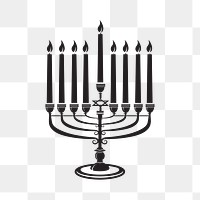 Hanukkah candles  png clipart illustration, transparent background. Free public domain CC0 image.