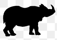 Rhinoceros png illustration, transparent background. Free public domain CC0 image.