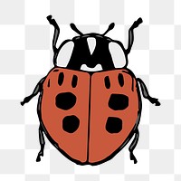 Lady bug png illustration, transparent background. Free public domain CC0 image.