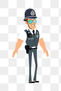 City policeman png illustration, transparent background. Free public domain CC0 image.