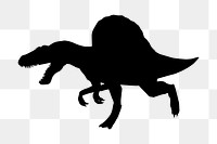 Dinosaur silhouette png illustration, transparent background. Free public domain CC0 image.