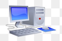 Desktop computer png sticker, transparent background. Free public domain CC0 image.