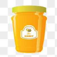 Honey bottle png sticker, transparent background. Free public domain CC0 image.