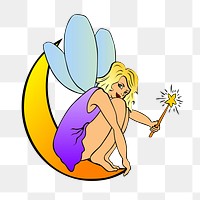 Fairy  png clipart illustration, transparent background. Free public domain CC0 image.