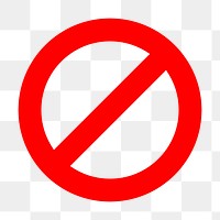 Banned sign  png clipart illustration, transparent background. Free public domain CC0 image.